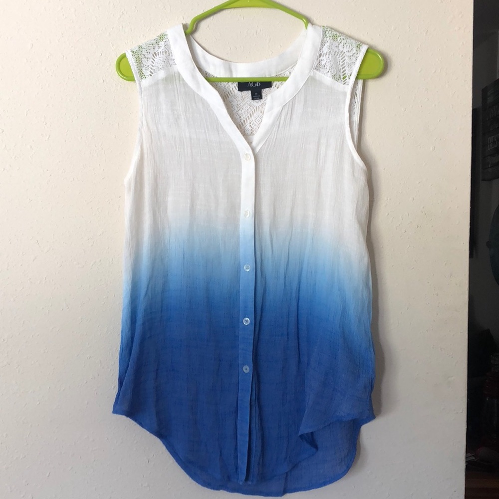 ABG Medium Blue/White Shirt